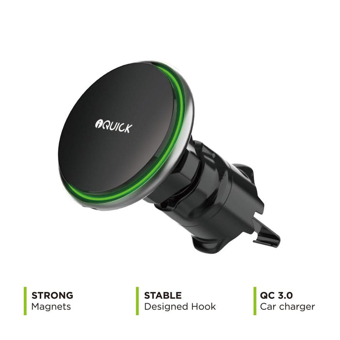 iQuick iGS3 Magnetic Pad Air-vent Car Mount 15W