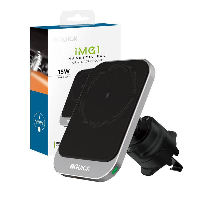 iQuick iMG1 Magnetic Pad Air-vent Car Mount 15W - JPC MOBILE ACCESSORIES