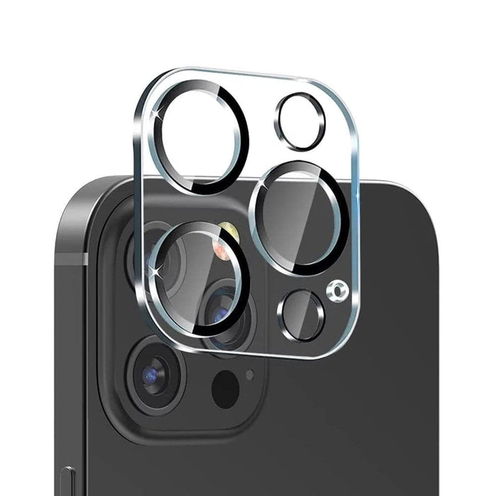 Kinglas HD Tempered Glass Camera Lens Protector with Black Circle for iPhone 14 Pro Max – High-definition clarity and waterproof protection.