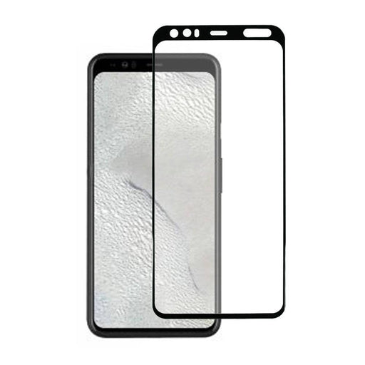 Kinglas 3D Tempered Glass Screen Protector installed on Google Pixel 4 XL with full curved edge coverage

