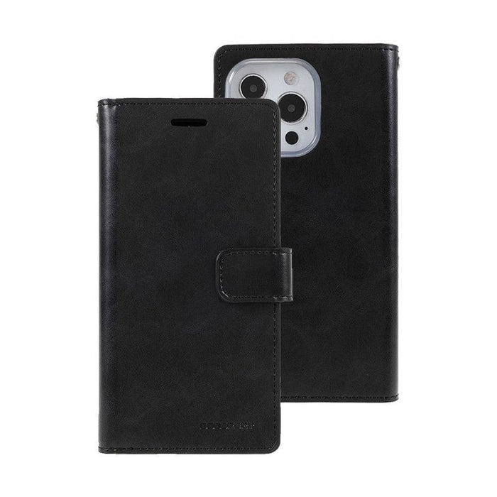 Mercury Mansoor black diary case iPhone 13 Pro Max PU leather flip TPU shell protection