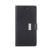 Mercury Rich Diary Wallet Case for iPhone 14 Pro Max - Black Front View