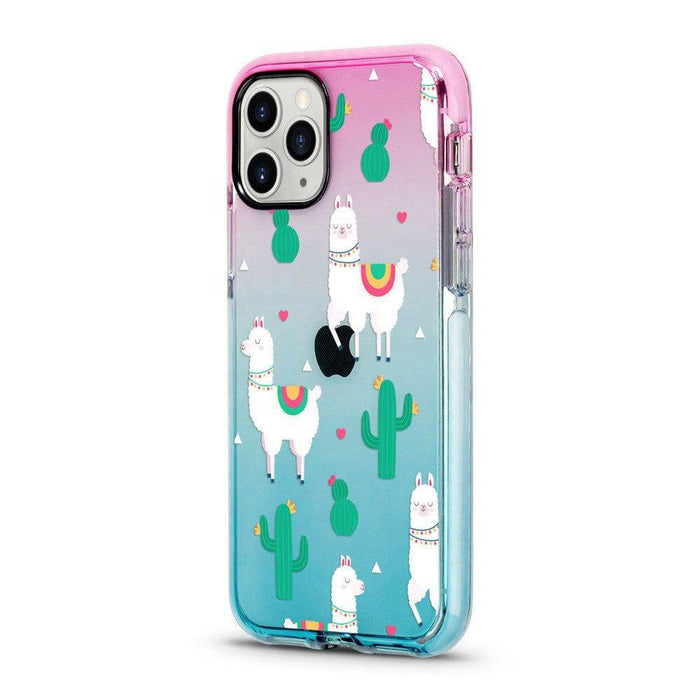 Pink and blue gradient shockproof case for iPhone 12 and iPhone 12 Pro front view