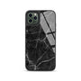 Black printed marble glass case for 6.7-inch iPhone 12 Pro Max