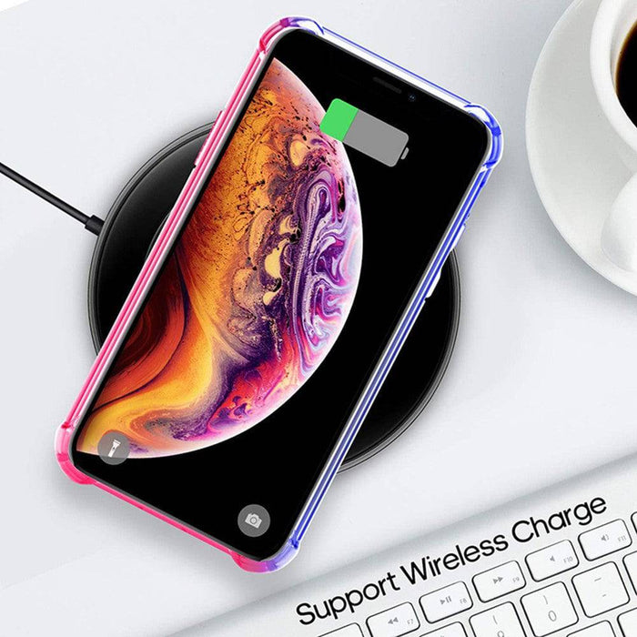 Rainbow airbag case for iPhone 12 and 12 Pro - camera ring detail