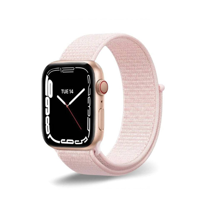 Pink Re-Define classic nylon watch band color-matched adaptors detail larger watches Apple Watch 42/44/45mm precision fit premium