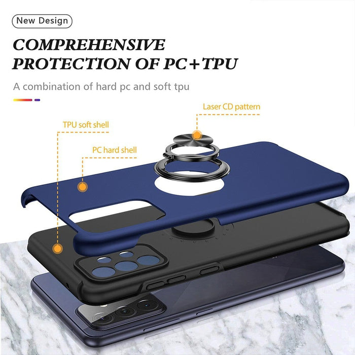 Rear view of magnetic kickstand case for Samsung A736B