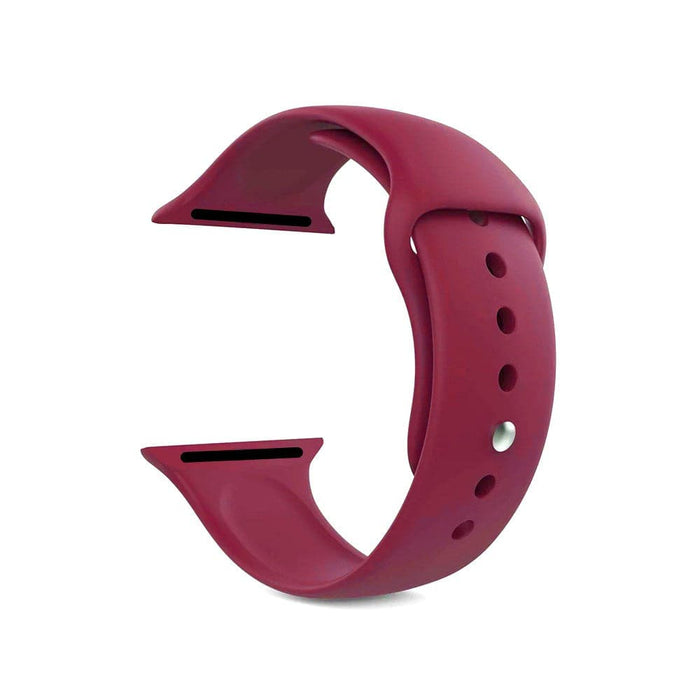 Hot Pink silicone sports band prevents skin irritation hypoallergenic Apple Watch 38/40/41mm comfortable lifestyle wear