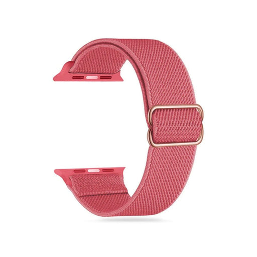 Hot Pink stretchy nylon watch band elastic design adjustable metal buckle Apple Watch 38/40/41mm comfortable all-day wear