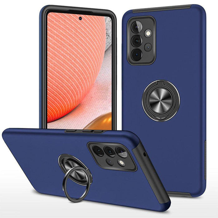 Samsung Galaxy A53 5G navy blue magnetic case invisible ring holder TPU PC shockproof car magnetic bracket Brisbane