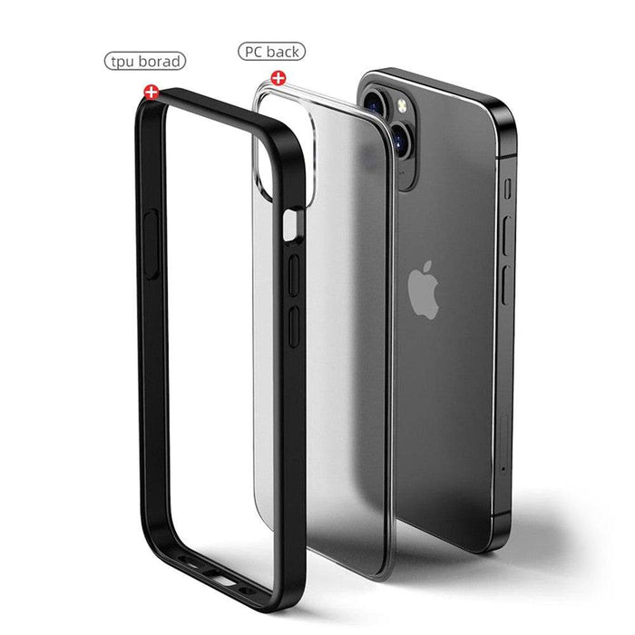 Transparent Frosted PC Colorful TPU Bumper Case iPhone 13 Pro Max - 4 Colors Available - JPC MOBILE ACCESSORIES