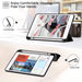 Trifold stand iPad case showing 65 degree viewing mode for entertainment and 30 degree typing mode for productivity