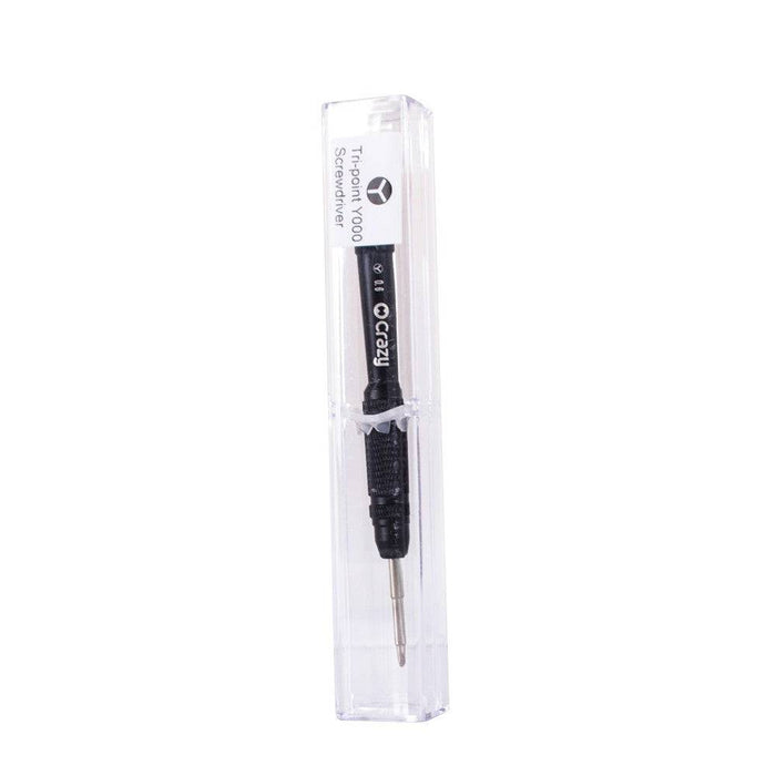 Ergonomic aluminum handle of Tri-Point Y000 Screwdriver